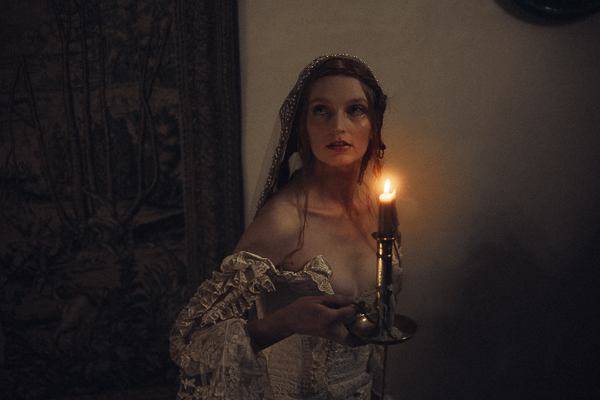 Château de la Flocellière, baroque bride, Coralie of the Valley